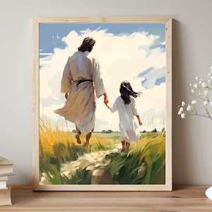 Walking with Him | Premium Digital Download  | Faith-Inspired Art