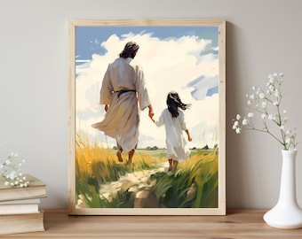 Walking with Him | Premium Digital Download  | Faith-Inspired Art