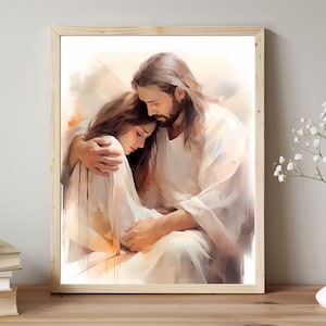 Safe in His Arms | Digital Download | Faith-Inspired AI/Digital Art