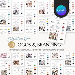 Modèles de logo et de marque Canva - Kit de marque éditable - Création de logo DIY - Mood Board - Identité visuelle pour marque personnelle - Collection One