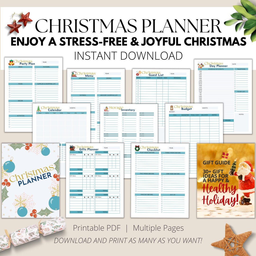 Ultimate Christmas Planner Printable Holiday Organizing Kit Budget ...