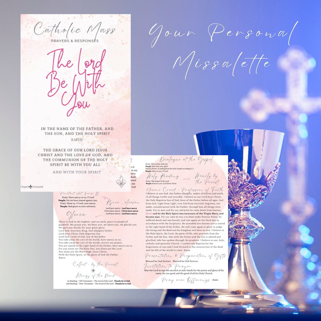Catholic Mass Missalette, Beautiful Full Color, Matte Finish Card Stock