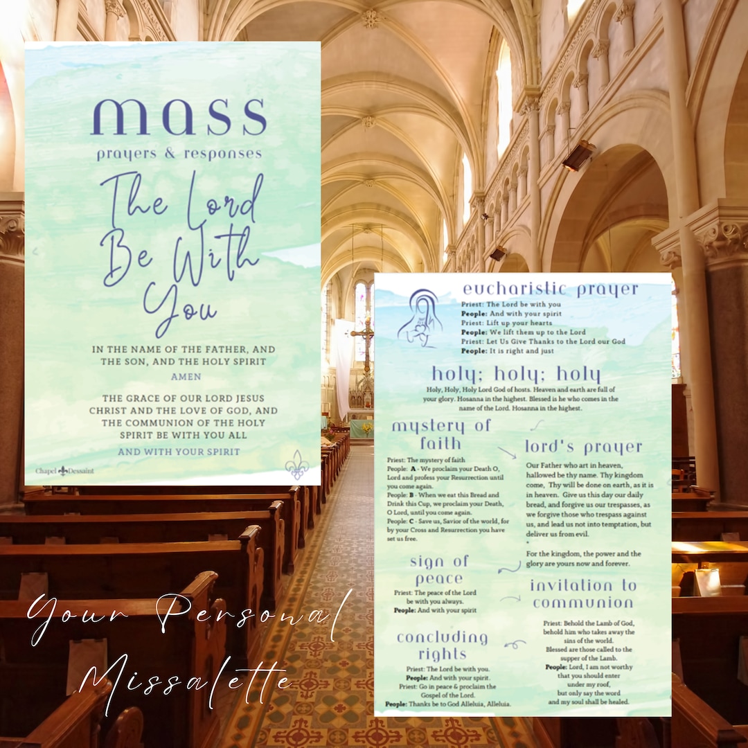 Catholic Mass Missalette, Beautiful Full Color, Matte Finish Card Stock