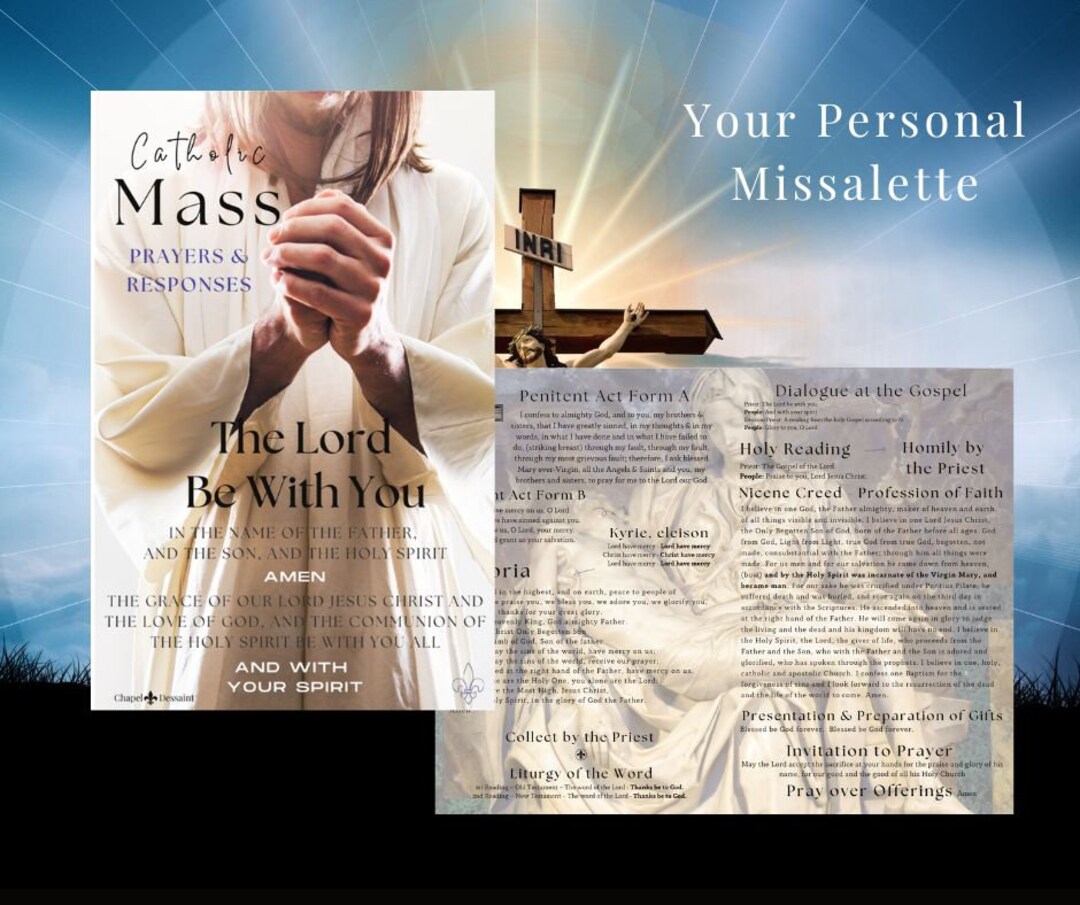 Catholic Mass Missalette, Beautiful Full Color, Matte Finish Card Stock