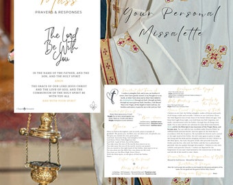 Catholic Mass Missalette: Full Color Prayers on Matte Cardstock