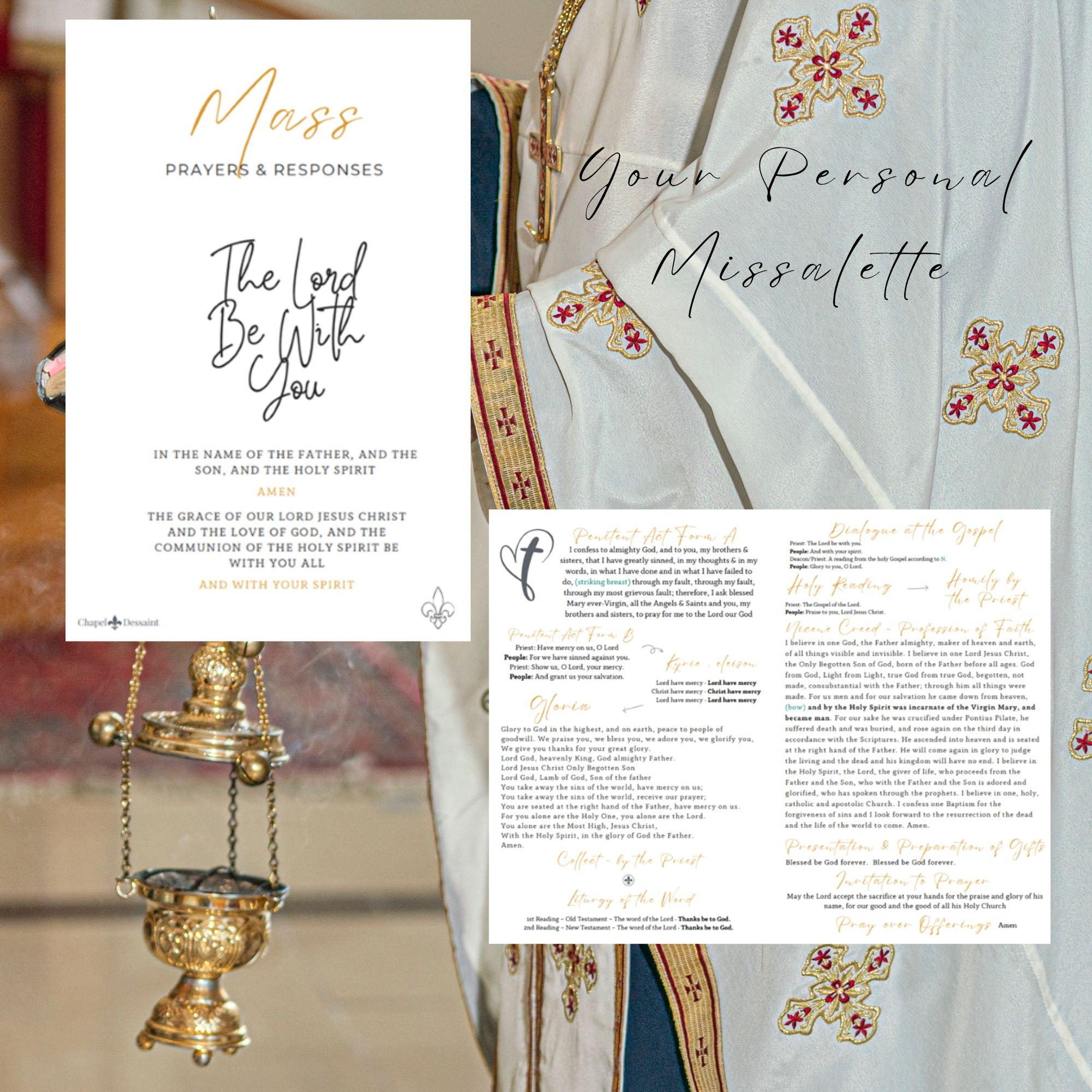 Catholic Mass Missalette, Beautiful Full Color, Matte Finish Card Stock