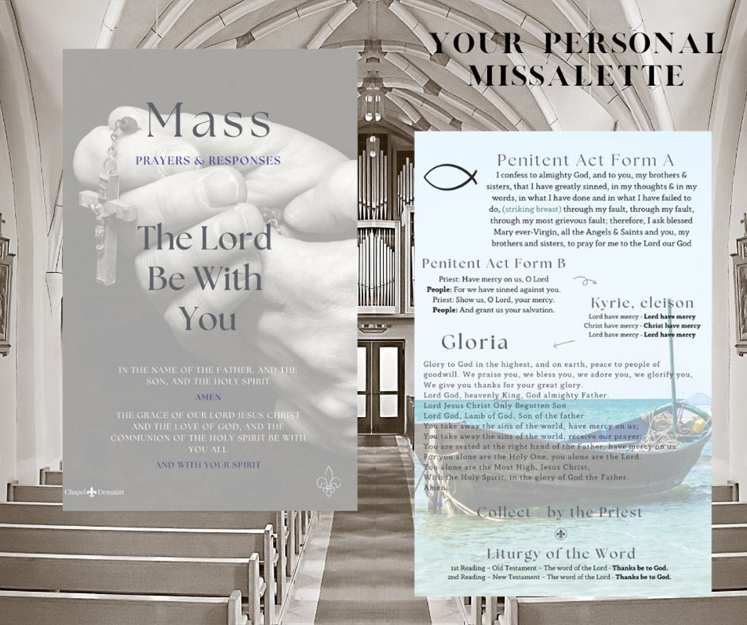 Catholic Mass Missalette, Beautiful Full Color, Matte Finish Card Stock