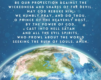 Prayer to Saint Michael - 8.5x11 - Earth & Sky - Digital Print