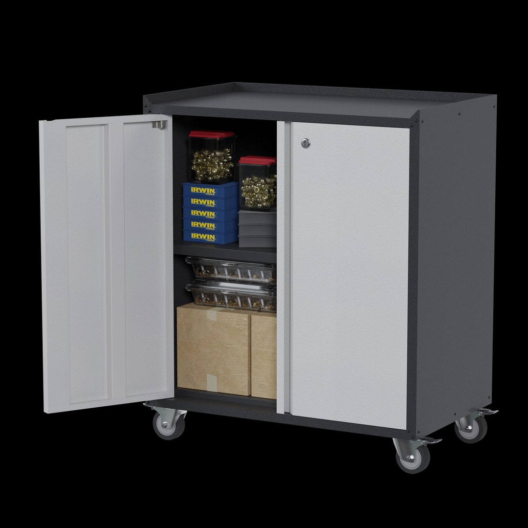 Metal Rolling Garage With One Shelfassembly Required Etsy