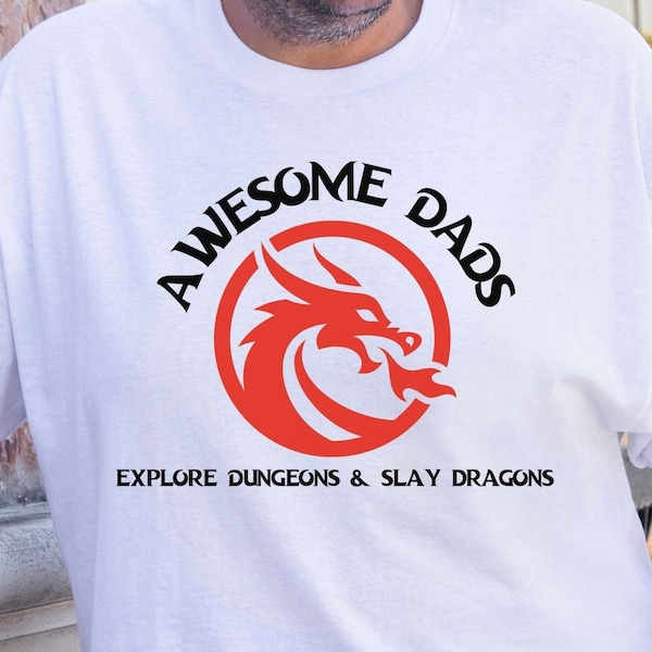 Dad Gift, DND Gifts for Him, Gamer Shirt, Dungeon Master Gift, Dungeon and dragons, Father's Day Gift, Dragon T-Shirt, RPG Gift, svg, PNG,