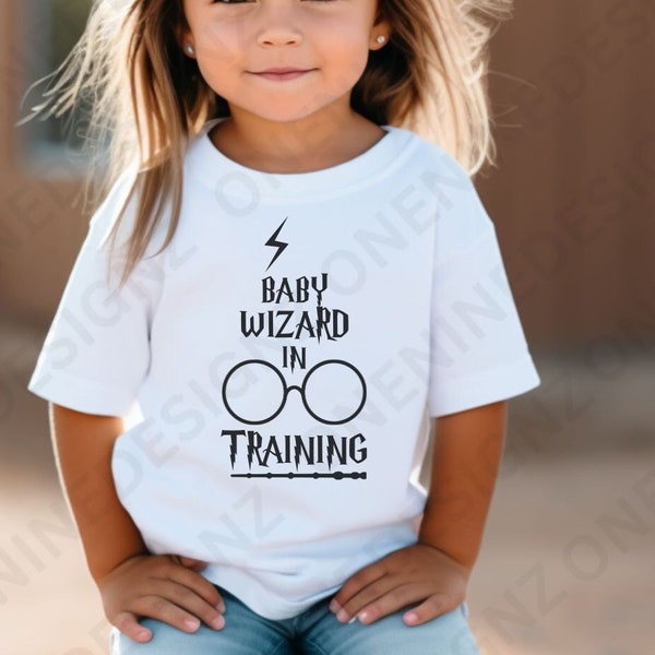 Wizard In Training, Onesie Shirt, Potter Baby, SVG, PNG, Baby Harry, Newborn, New Mom, Baby Bodysuit, New Baby Gift, New Parent, Baby Romper