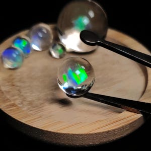 Borosilicate Encased Opal, Terp Pearl, Marble