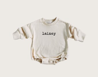 Personalized Modern Baby and Toddler Name Bubble Romper