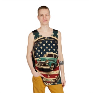 Patriotic Classic Cars Men&#39;s Tank
