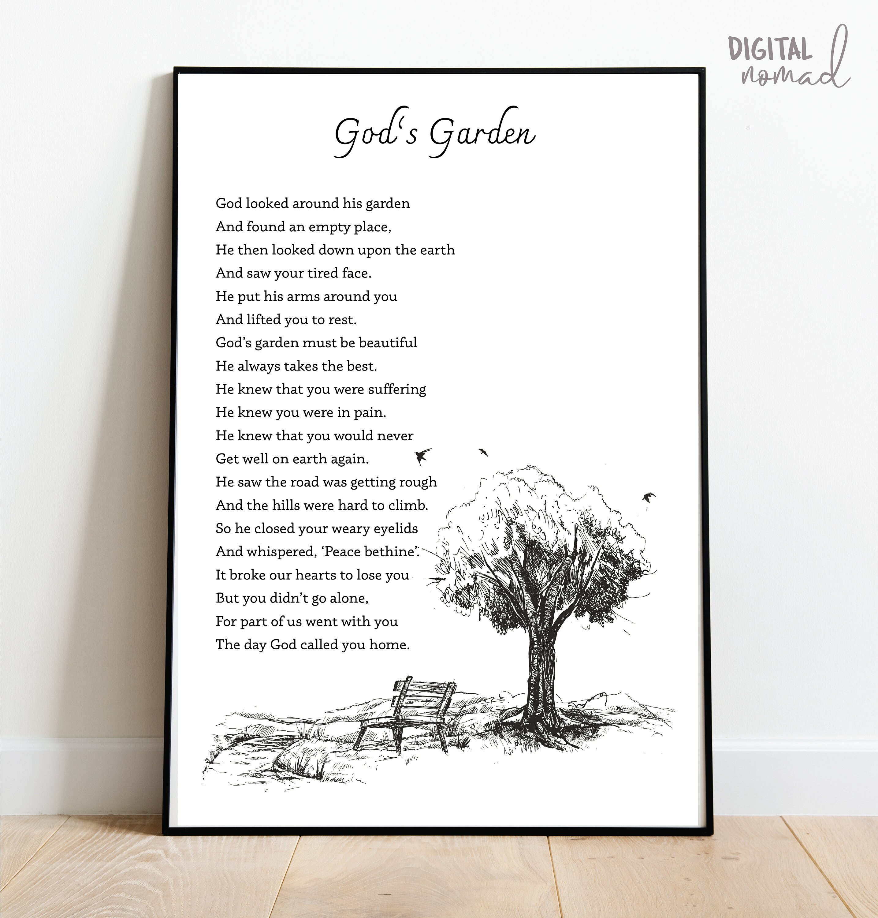 God's Garden Poem God Looked Around His Garden and Found - Etsy Canada
