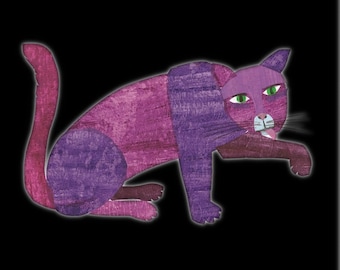Purple Cat- Brown Bear Brown Bear Print