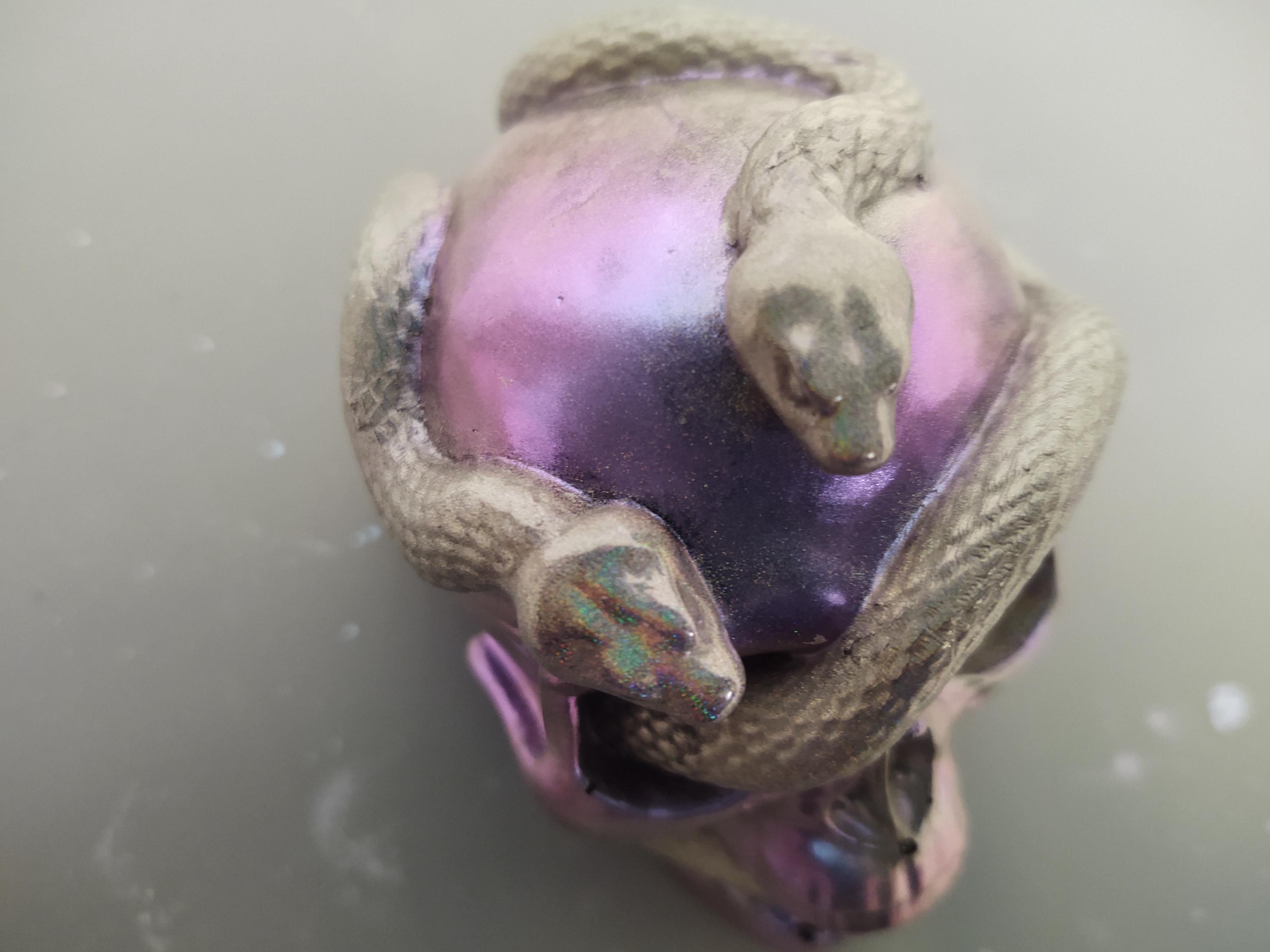 Epoxy Resin Holographic/chrome Colored Snake Skull - Etsy