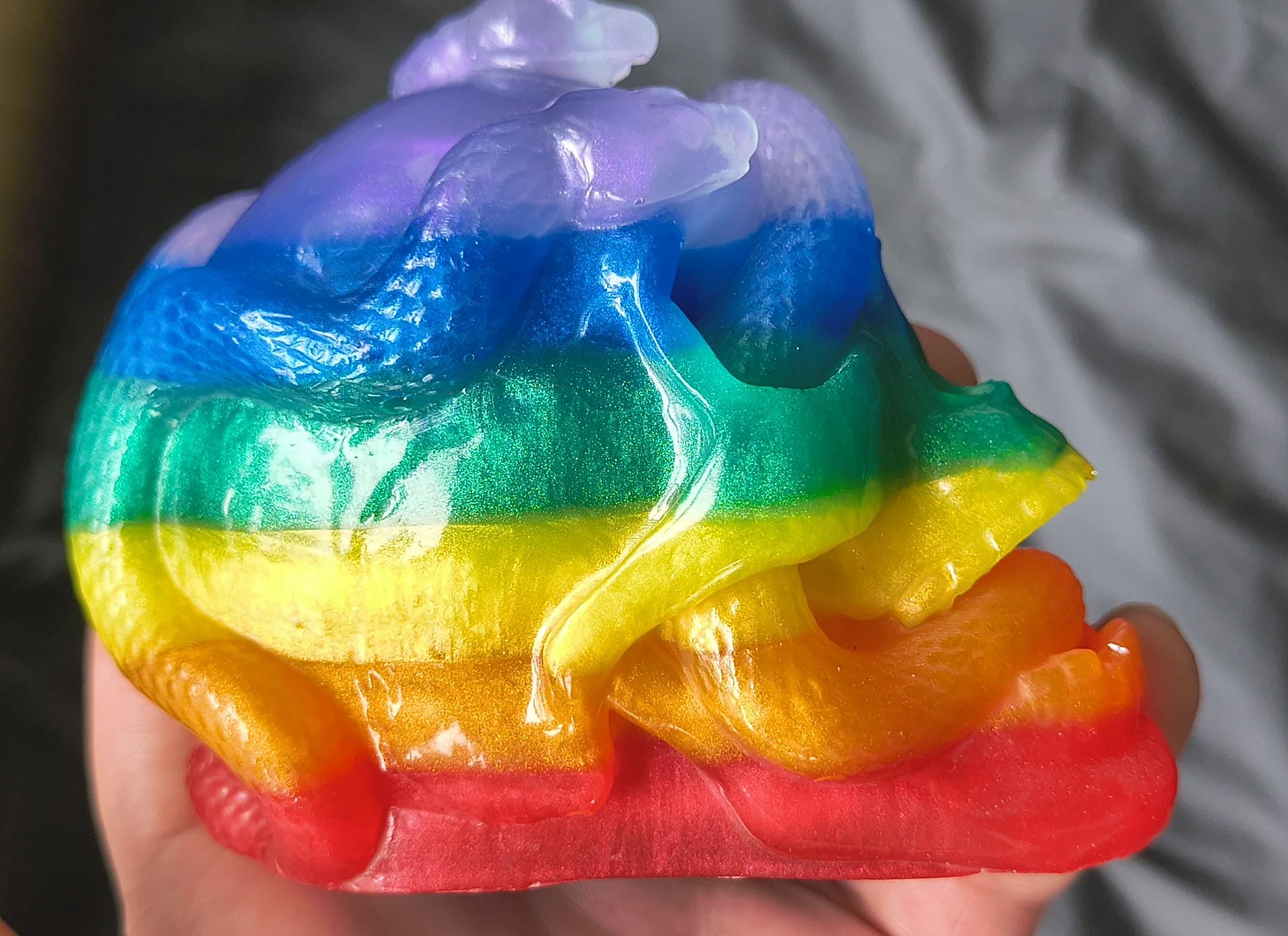 Epoxy Resin Rainbow Snake Skull - Etsy