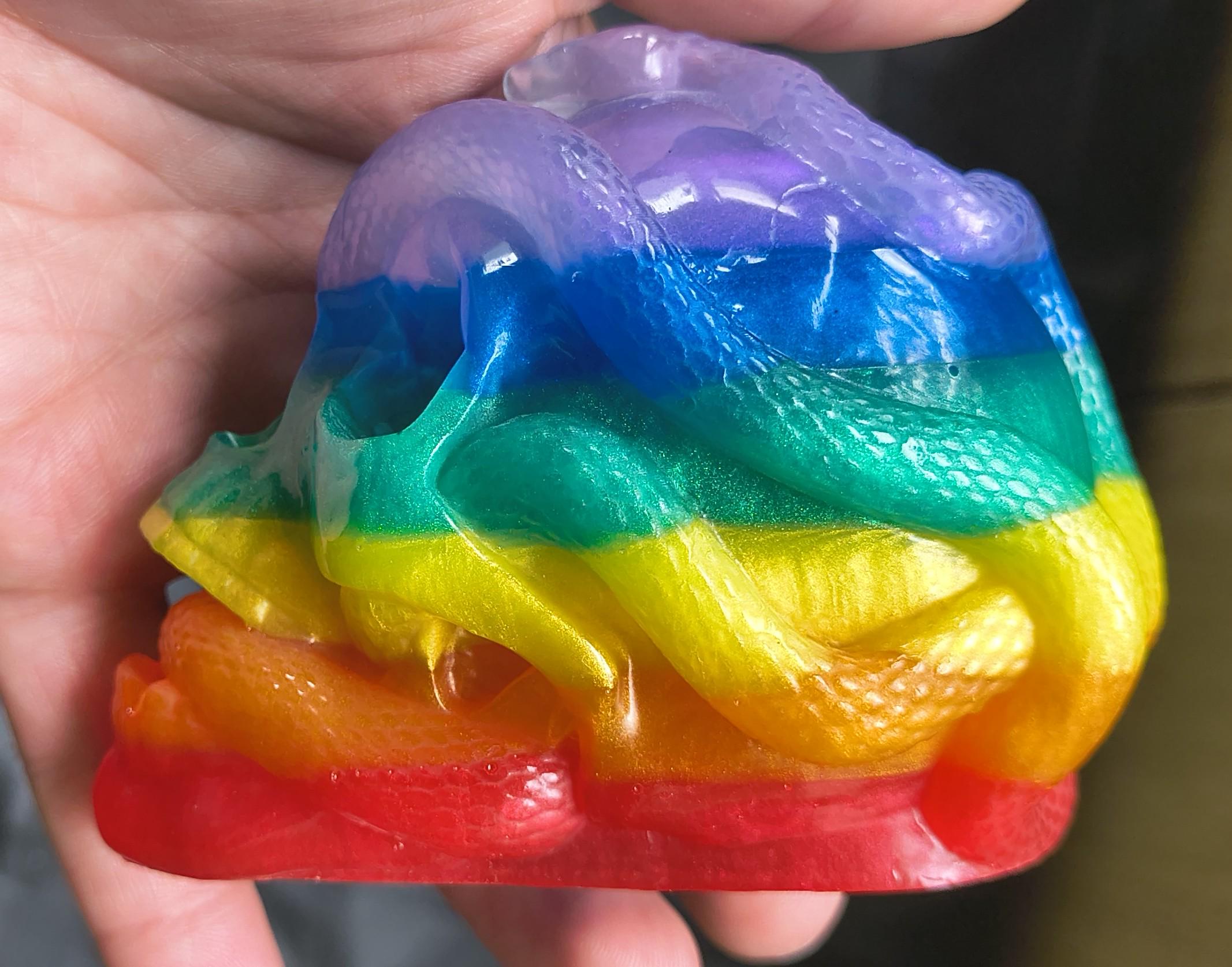 Epoxy Resin Rainbow Snake Skull - Etsy