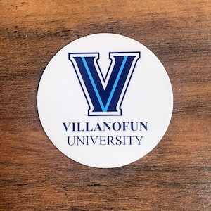 Villanova University &quot;Villanofun&quot; Funny Sticker