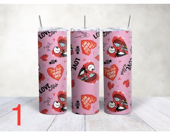 Valentine, Tumblers, Jack and Sally