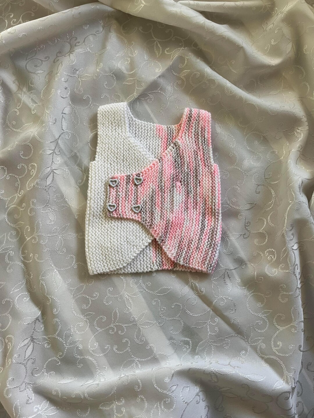 Baby Pink Sherpa Button Down Side Tie Vest