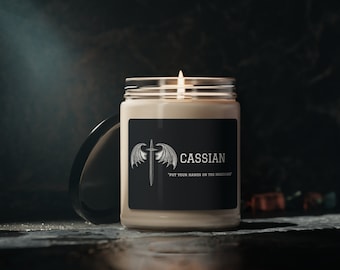 Cassian "Pon tus manos en la cabecera" Vela de soja perfumada ACOTAR Illyrian, 9 oz