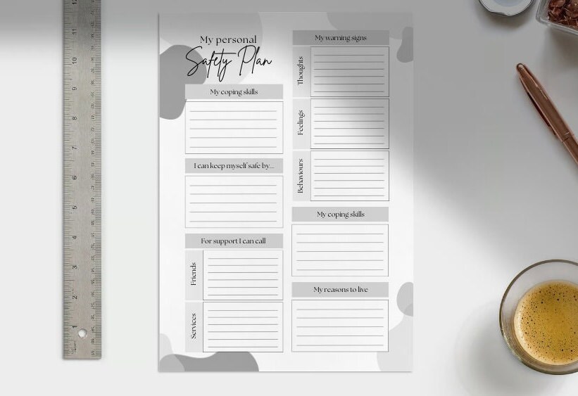 Safety Plan Template Etsy Safety Plan Template Etsy