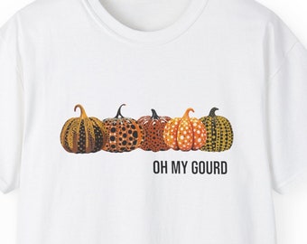 Spotty Pumpkin t-shirt, grappig pompoenshirt, 'oh mijn kalebas', Gevlekte pompoenshirt, Thanksgiving shirt, Fall Tee, Halloween-pompoen, kunst