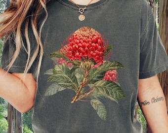 Australian Waratah T-Shirt: Comfort Colors Floral Tee