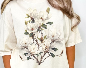 T-shirt vintage Magnolia Blossom : t-shirt de jardin Comfort Colors Cottagecore