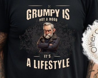 Dad shirt, Grumpy Lifestyle Tee: Grumpy Old man, Funny Men's Ultra Cotton Shirt
