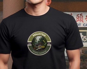 Camiseta Foodie de Malasia: CKT, Nasi Lemak, Durian Design