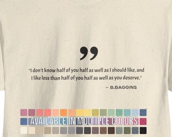 Baggins Quote T-Shirt: Tolkien Fan Gift
