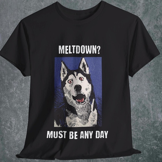 おもしろハスキーメルトダウンTシャツ：犬の飼い主へのギフト - Etsy 日本