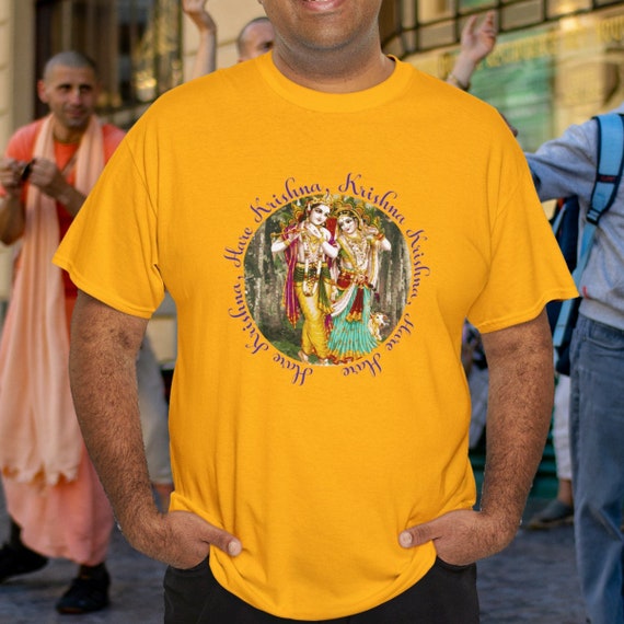 クリシュナTシャツ：ハレ・クリシュナ、ヒンドゥー教の宗教Tシャツ