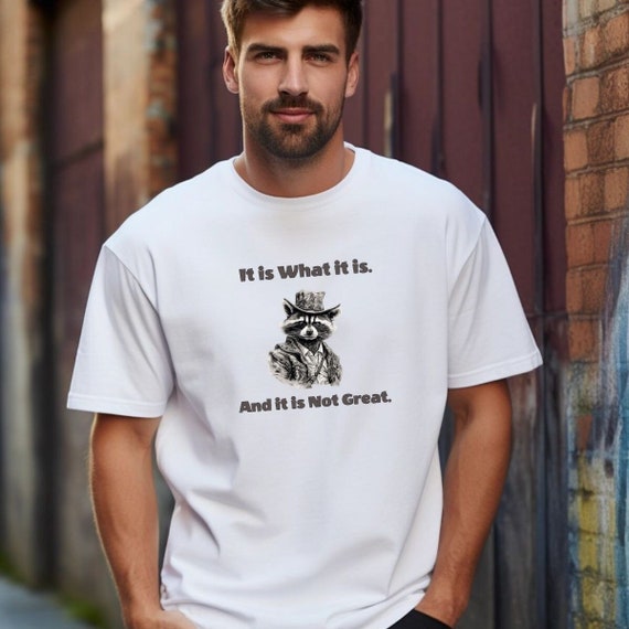 Funny Raccoon Meme T-Shirt: Retro Bandit Tee, Gift for Raccoon Fan