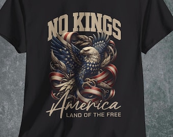 No Kings American Flag T-Shirt: Political Statement Tee