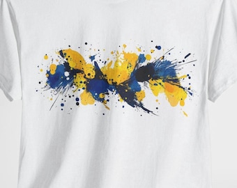 ウクライナサポーターTシャツ、抽象的な色、ウクライナを応援しよう