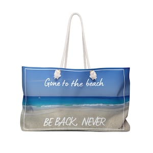 Summer Beach Bag &#39;Gone to the Beach.  Beach bag, weekender bag, beach tote bag, Western Australia bag, Bunker Bay Bag, Australian souvenir