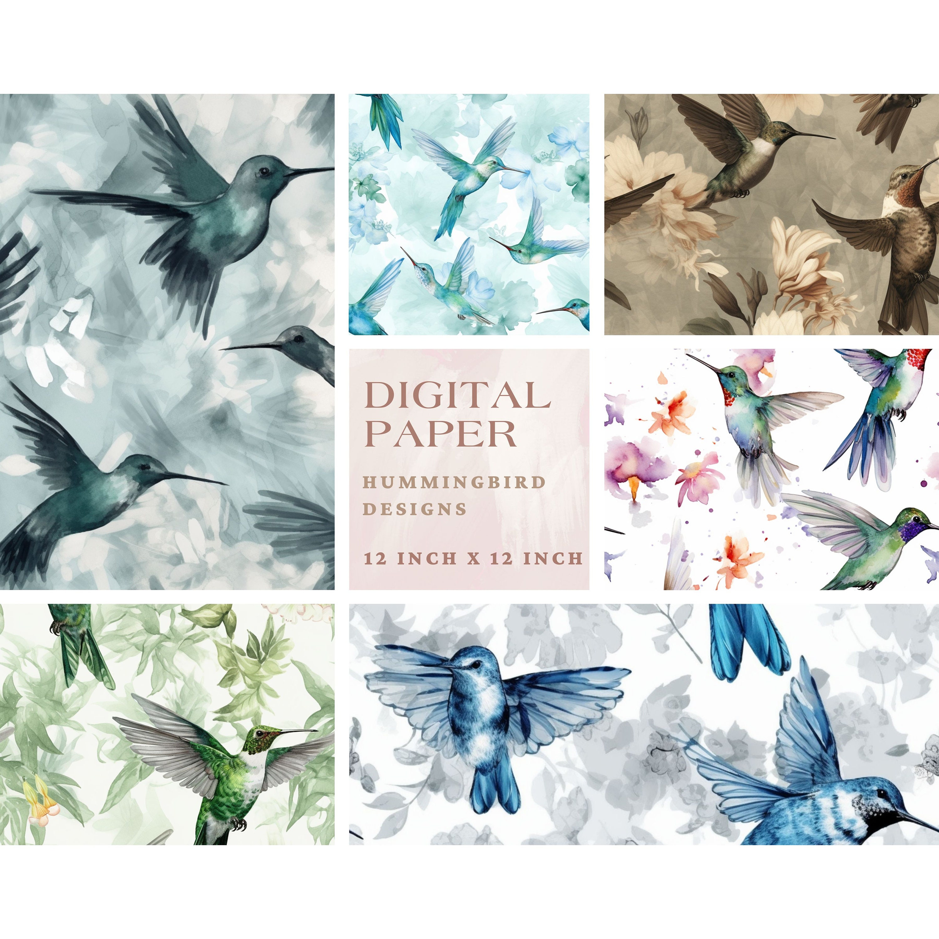 250 Digital Paper Packinstant Downloadseamless Tiled Patternspastel Butterfliesclassic