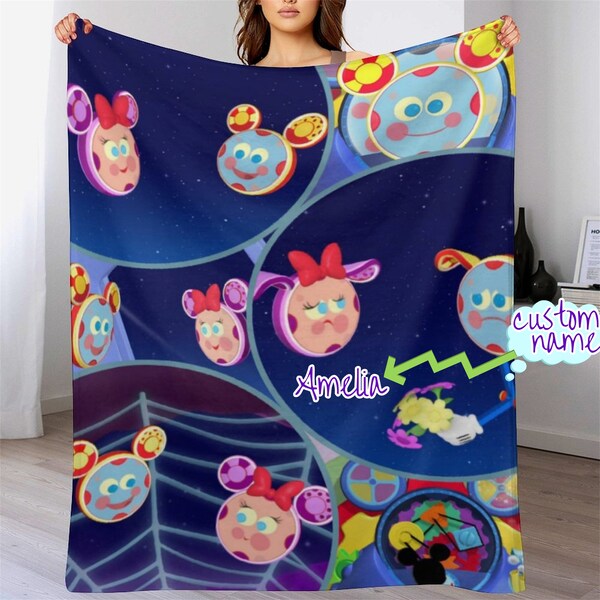 Customized Disney Toodles Blanket Personalized Flannel Couch Nap Blanket Bedding Valentine's Comfortable Bedroom Birthday Child Gift