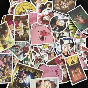 50pcs Gravity Falls Stickers Cool Waterproof Sticker/Luggage/Skateboard/Guitar/Gifts/Toys