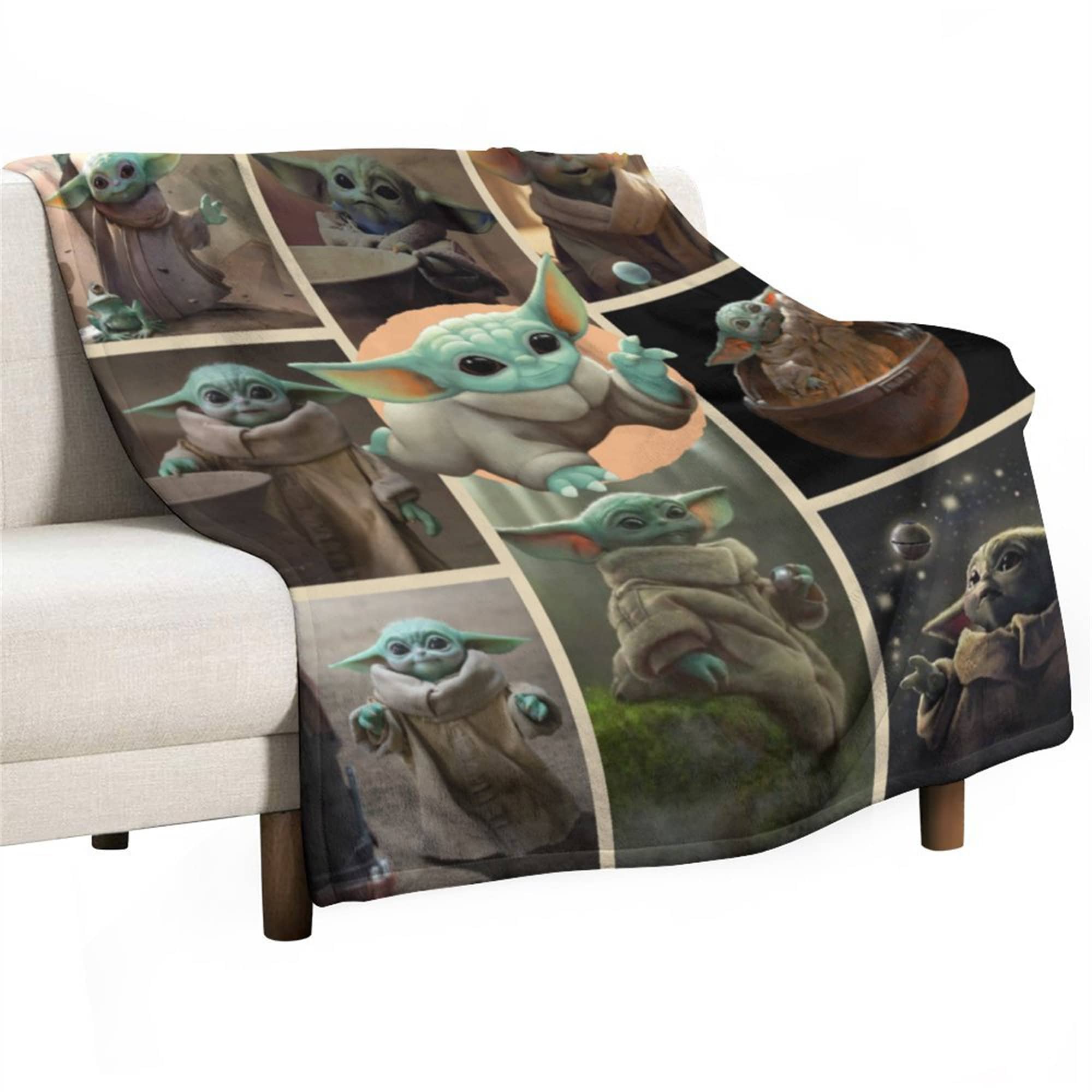 Customized Baby Yoda Blanket Personalized Flannel Couch Nap Blanket ...