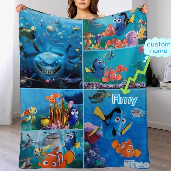 Kundenspezifische Findet Nemo Decke Personalisierte Flanell Couch Nickerchen Büro Decke Bettwäsche Weihnachten Komfortable Schlafzimmer Geburtstagsgeschenk