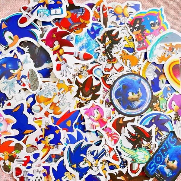 100pcs Sonic The Hedgehog Cartoon Stickers/Japan Anime/Cool Waterproof Sticker/Luggage/Skateboard/Guitar/Gifts/Toys