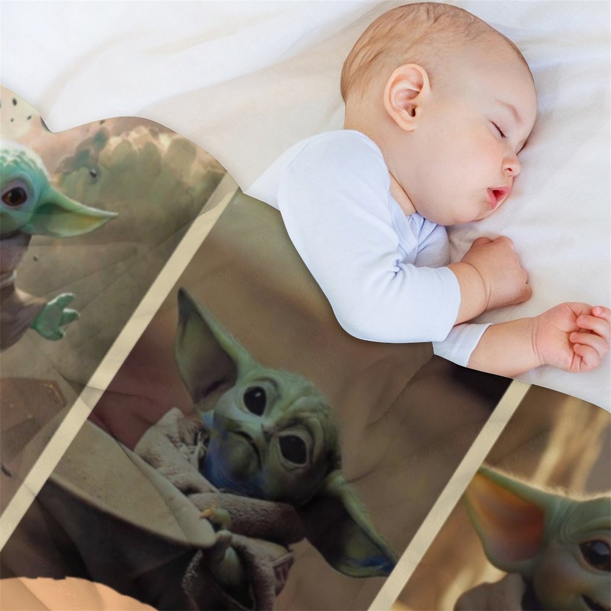 Customized Baby Yoda Blanket Personalized Flannel Couch Nap Blanket ...