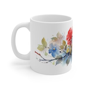 Flowers & Roses Ceramic Mug 11oz