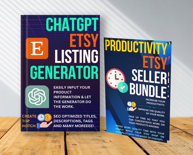Etsy Seller Chatgpt Shop Kit Bundle 2024 Chatgpt Etsy Listing Generator