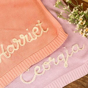 Gepersonaliseerde geborduurde babydeken cadeau peuter deken cadeau aangepaste naam kind deken cadeau gezellige katoenen pasgeboren deken baby shower deken